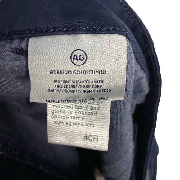 AG Adriano Goldschmied Men's Navy The Wanderer Slim Trouser Short - Picture 5 of 8